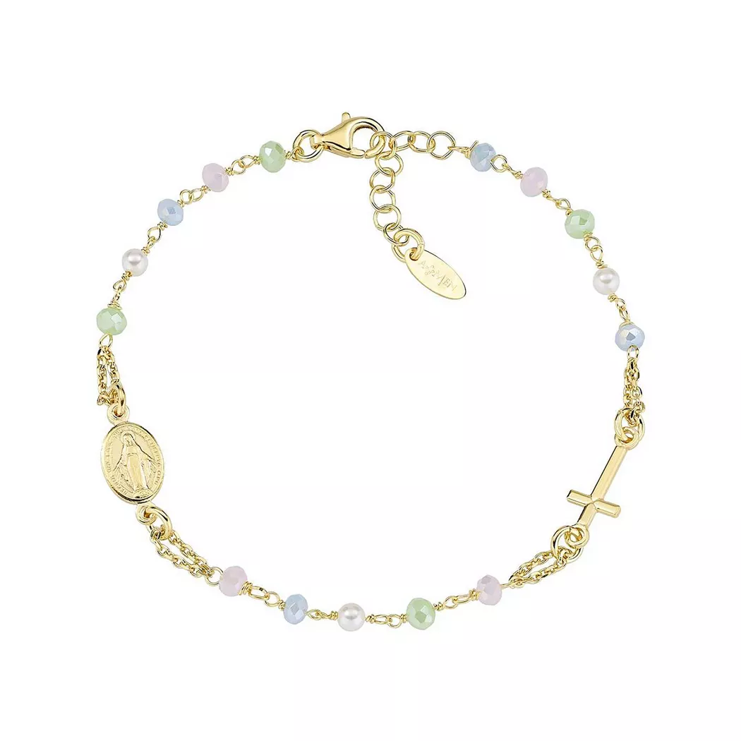 Amen - Armband, Rosaries With Crystals, 18+2CM, Goldfarben