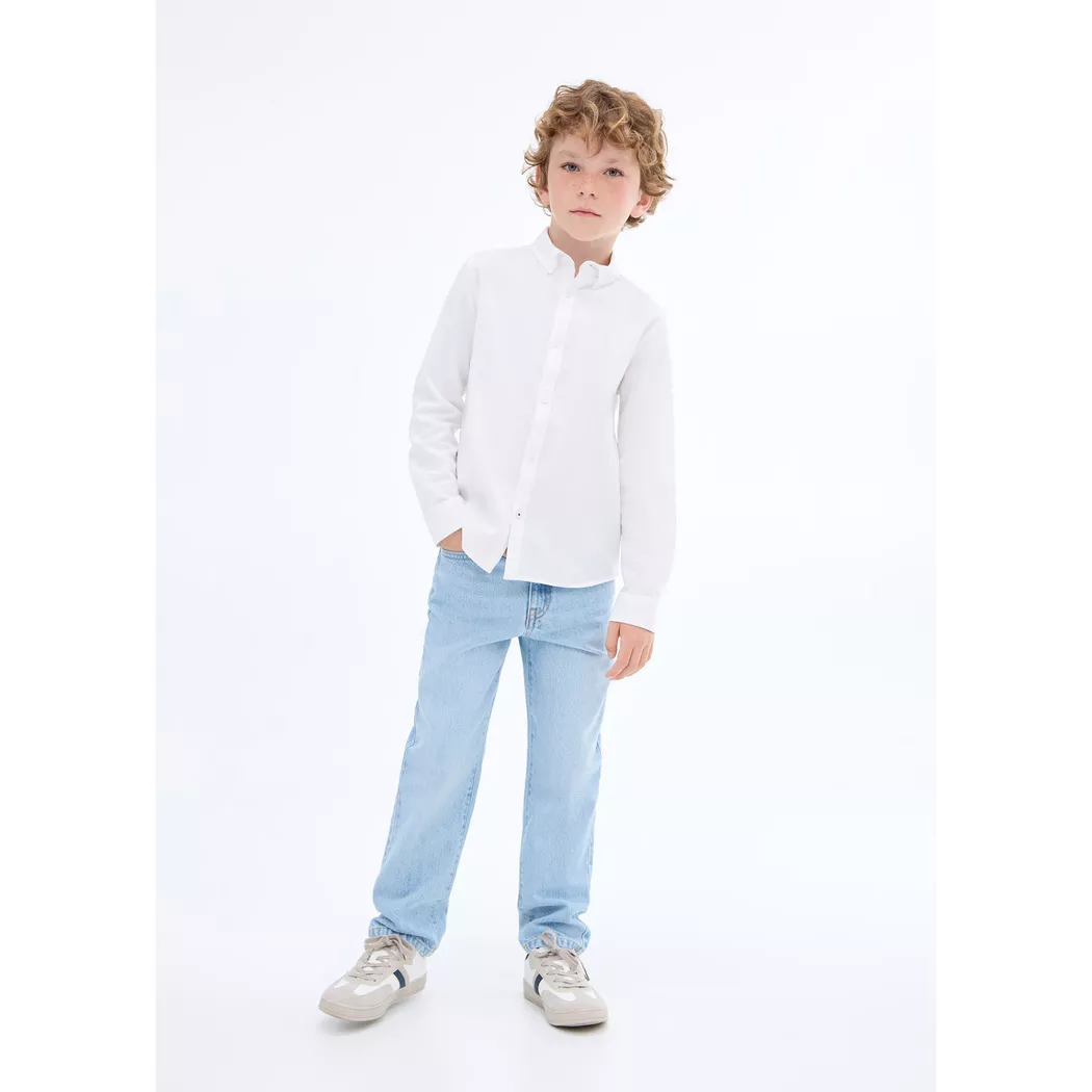 MANGO Kids - Hemd, 9 Jahre, Weiss