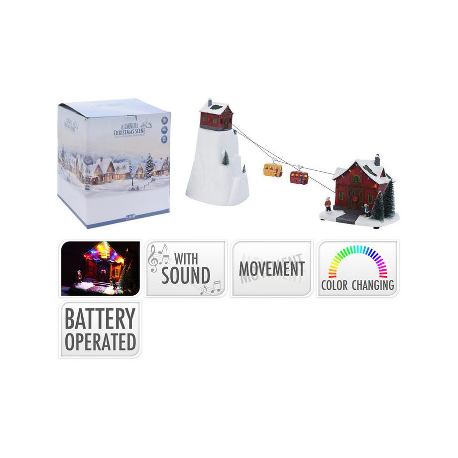  Décoration de Noël à LED Gondelbahn 