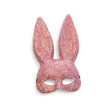 Halbmaske Glitzer Bunny