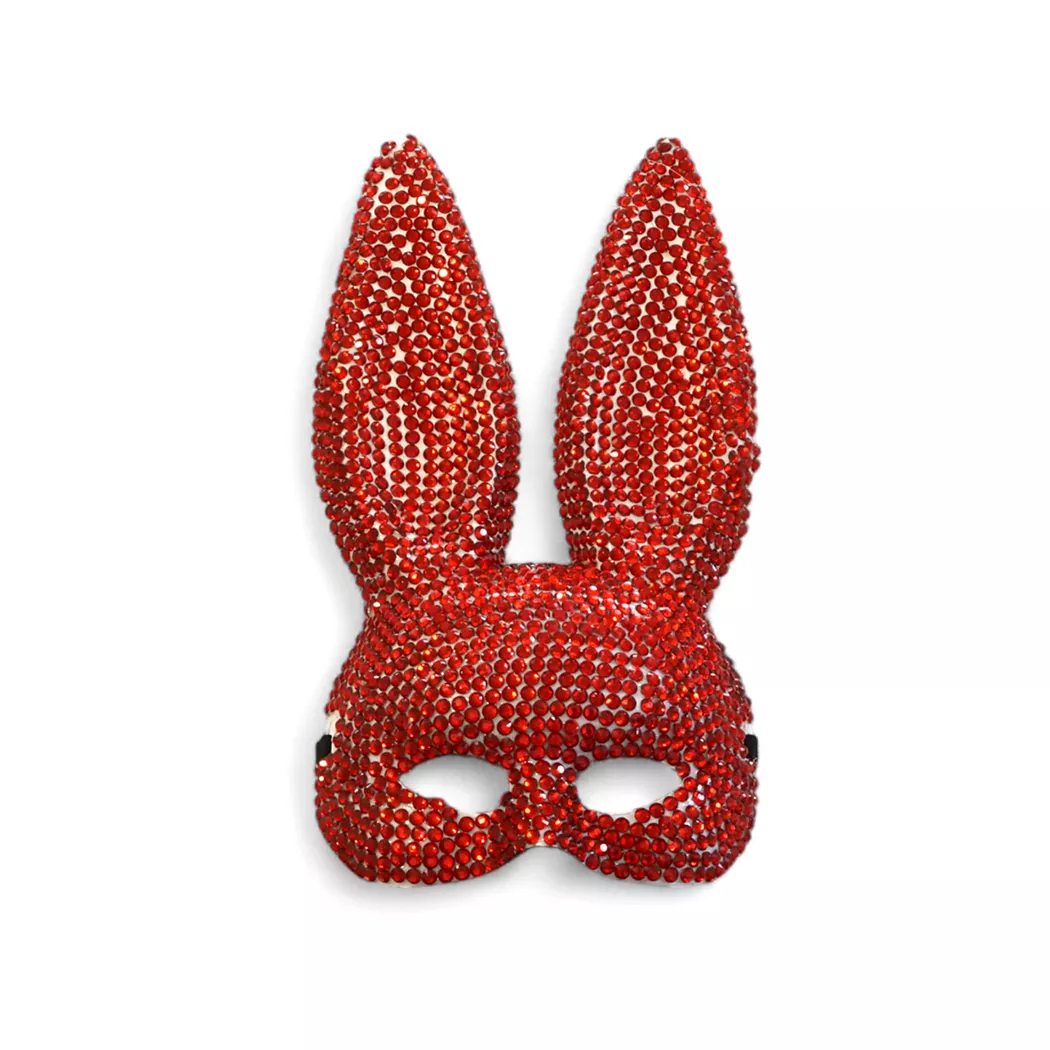 Zoelibat Glitzer Bunny Half Mask Multicolor