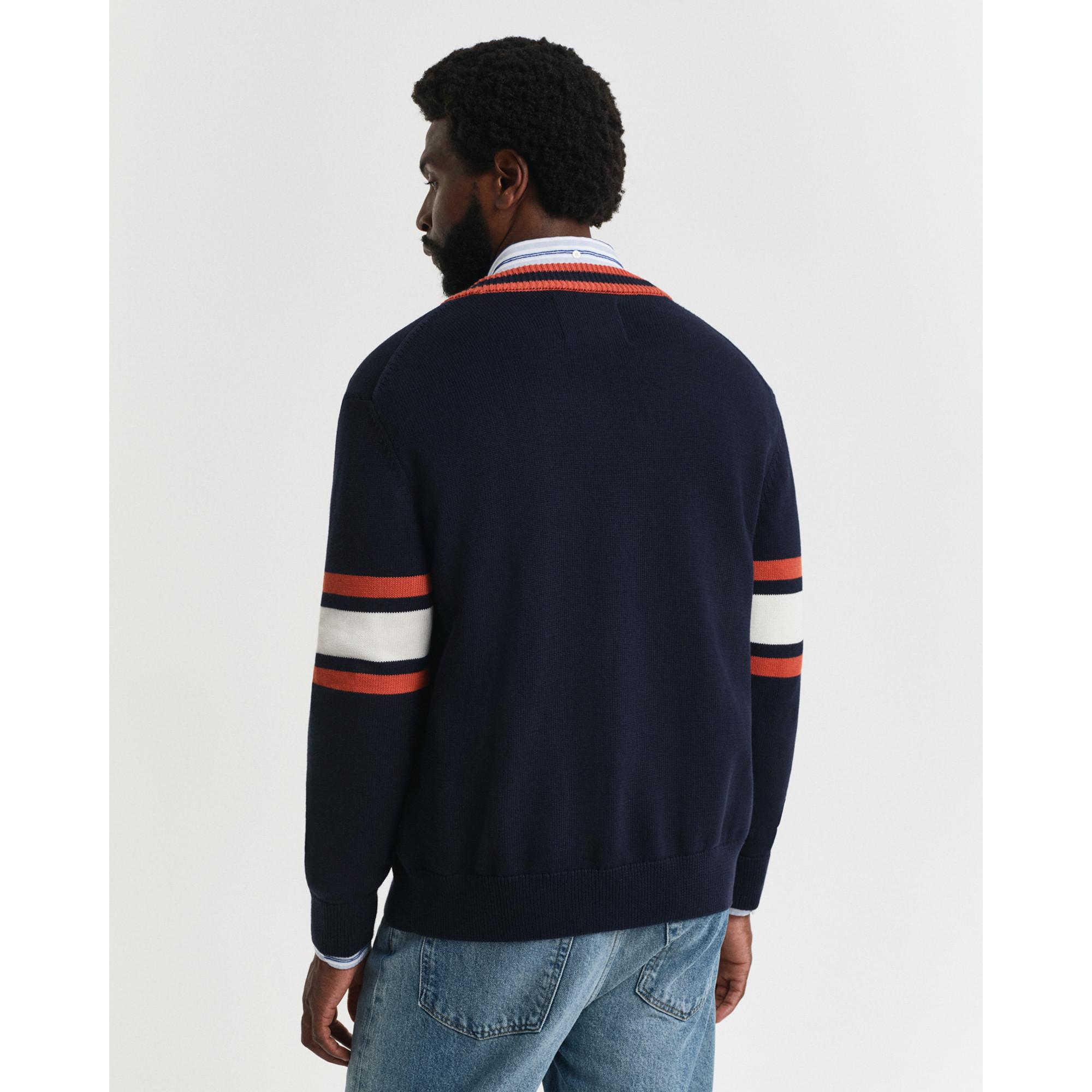 GANT Cardigan V-Ausschnitt Gestreift  