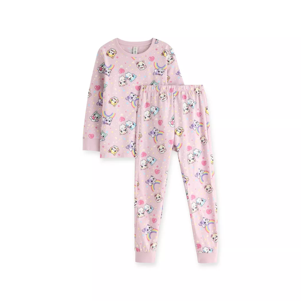 Lindex - Pyjama-Set, 92, Pink