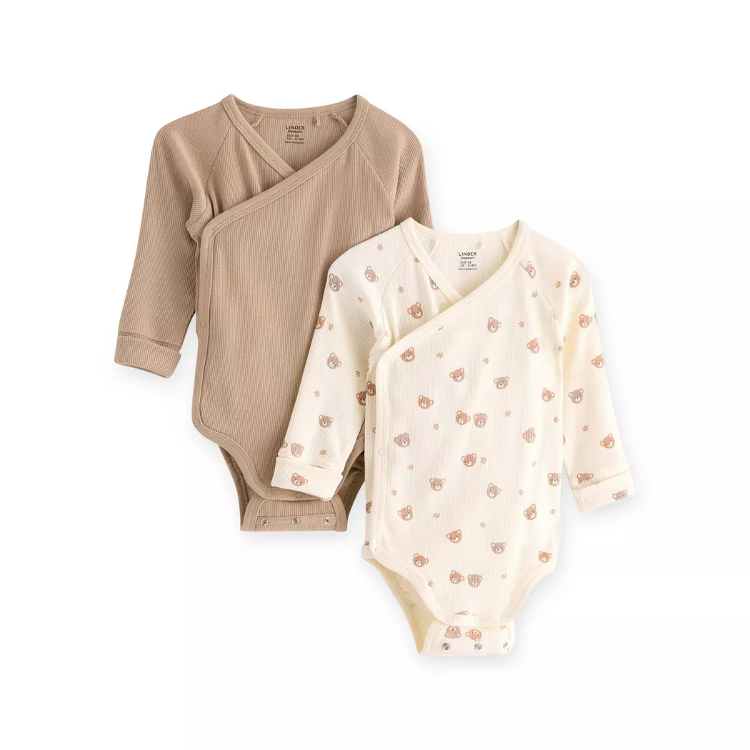 Lindex - Pyjama-Set, 2er-Pack, 62, Beige