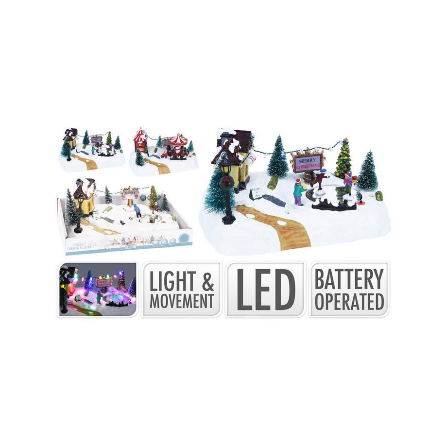  Décoration de Noël à LED Weihnachtsmarkt 