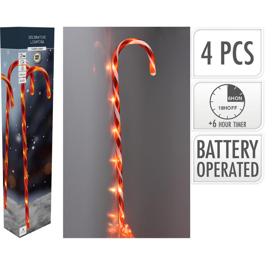  Décoration de Noël à LED Zuckerstangen 