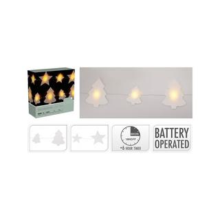  Catena luminosa a LED con batteria Papier-Weihnachtsmotive 