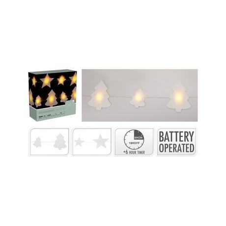  Catena luminosa a LED con batteria Papier-Weihnachtsmotive 