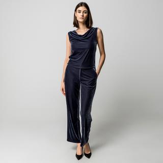 Manor Woman Ärmelloses Top Wasserfallkragen  