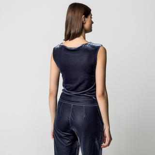 Manor Woman Ärmelloses Top Wasserfallkragen  