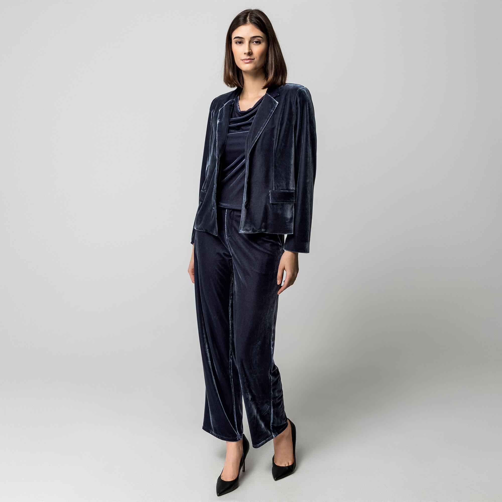 Manor Woman Ärmelloses Top Wasserfallkragen  