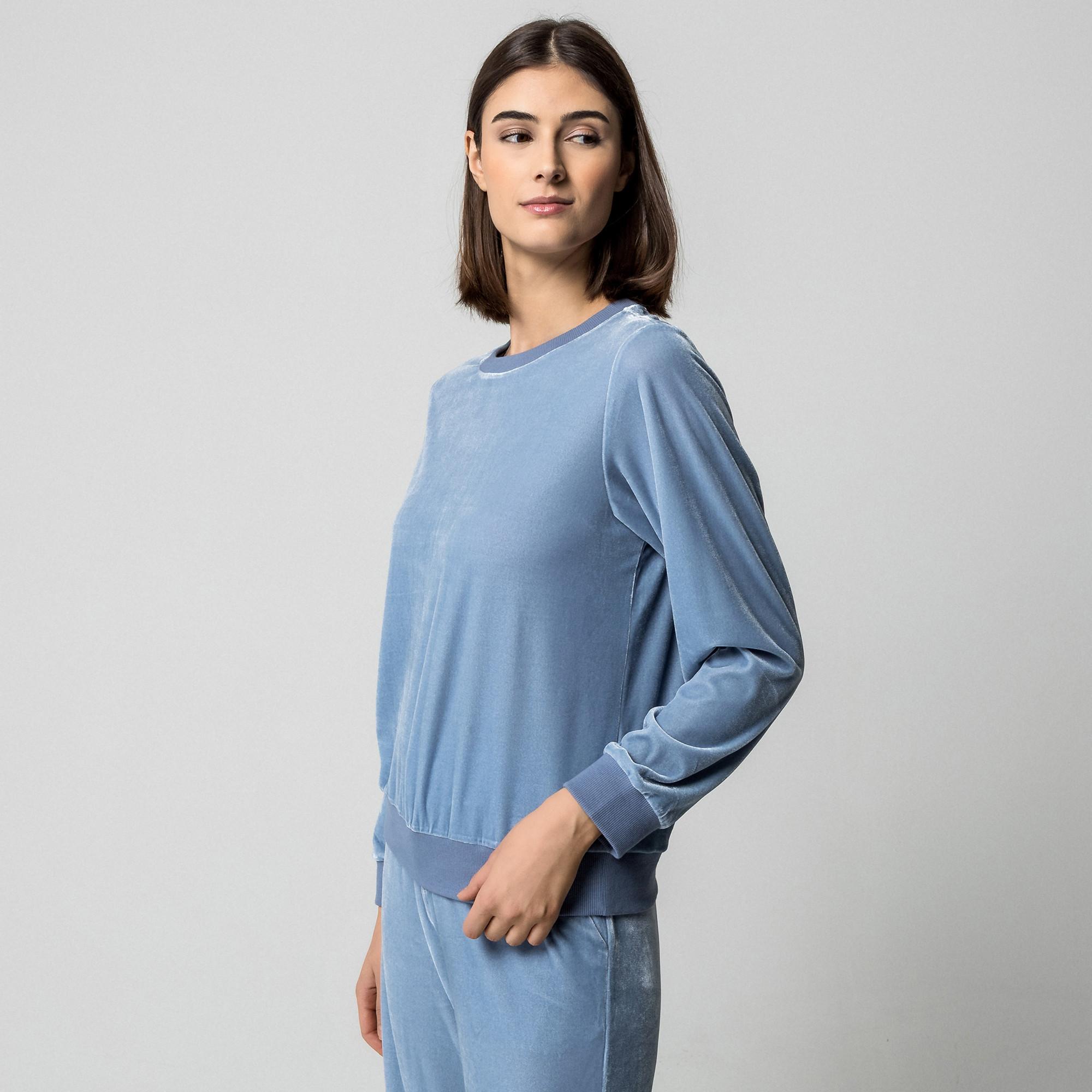 Manor Woman Felpa Velluto Regular Fit  