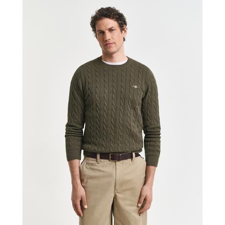 GANT Pull Col Rond Maille Torsadée  