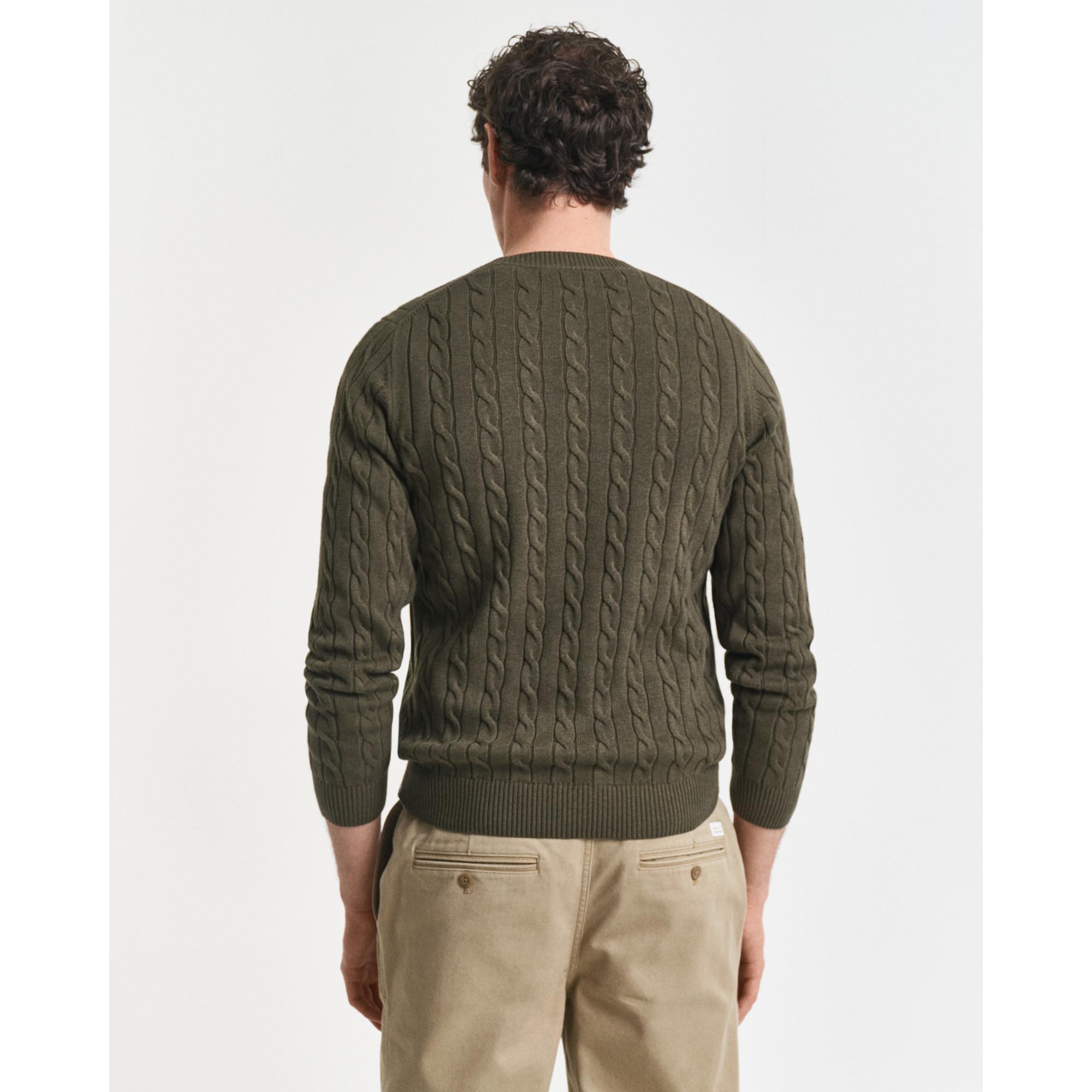 GANT Pull Col Rond Maille Torsadée  