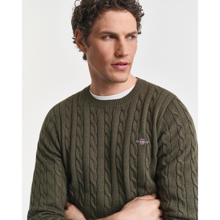 GANT Maglione Girocollo a Treccia  