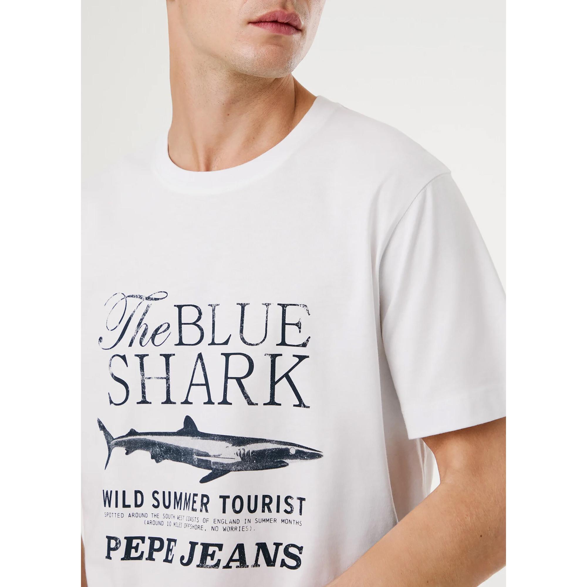 GANT The Blue Shark Grafikdruck T-Shirt  