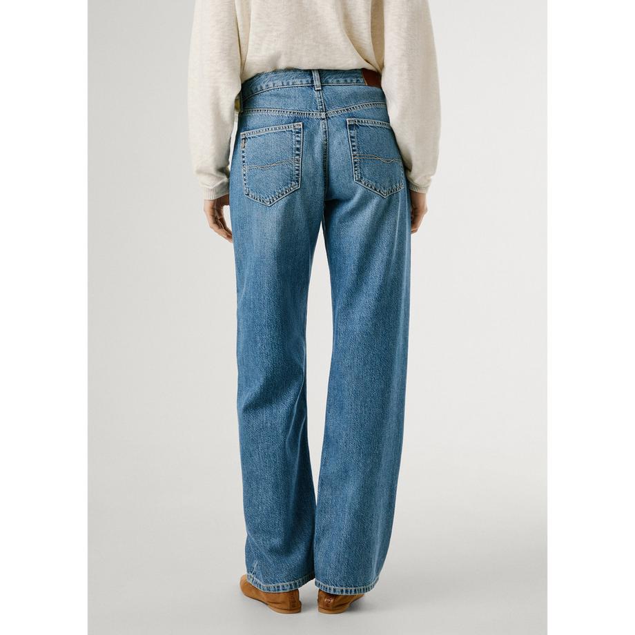 Pepe Jeans London Boyfriend Low Rise Straight Leg Jeans  