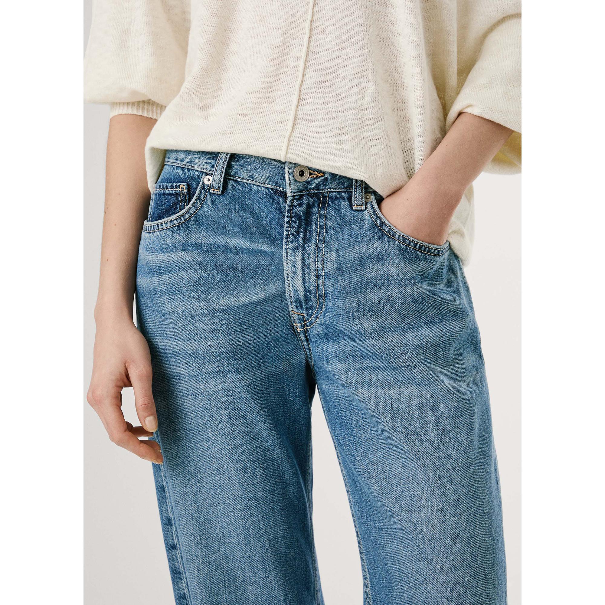 Pepe Jeans London Boyfriend Low Rise Straight Leg Jeans  