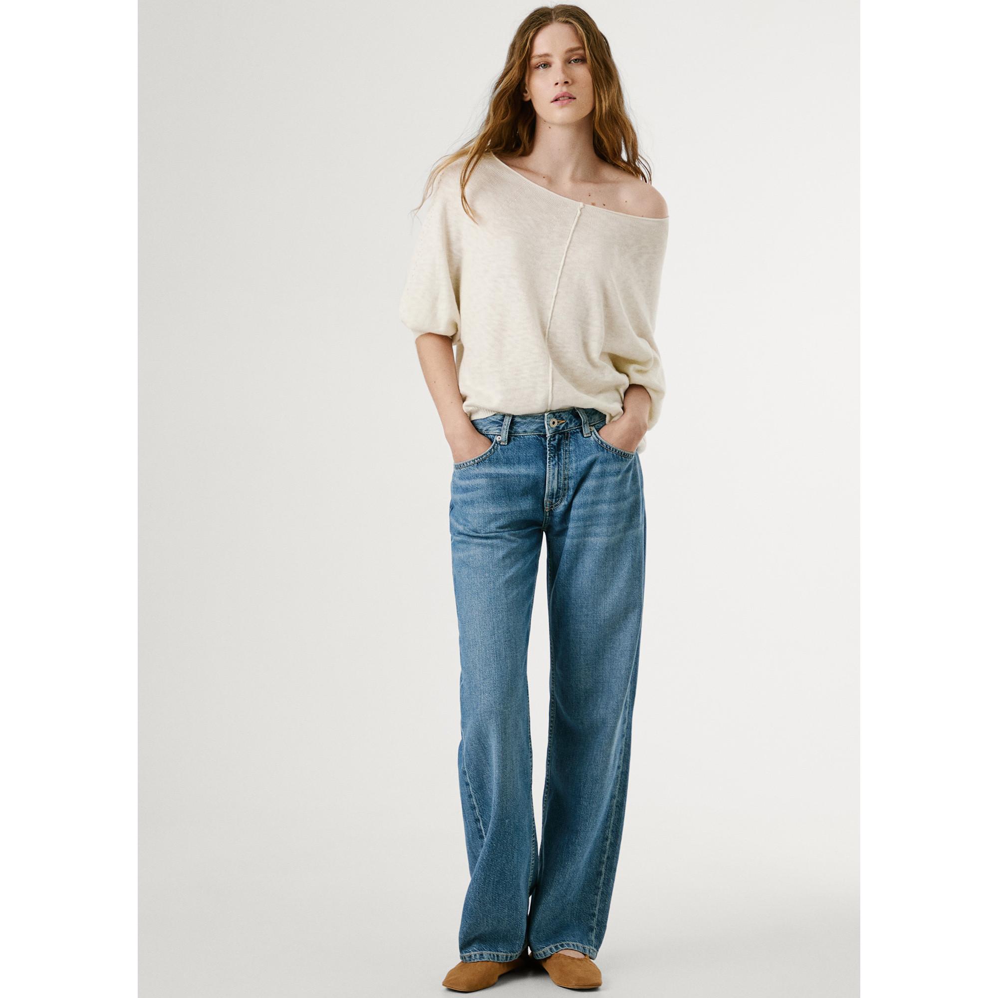 Pepe Jeans London Boyfriend Low Rise Straight Leg Jeans  