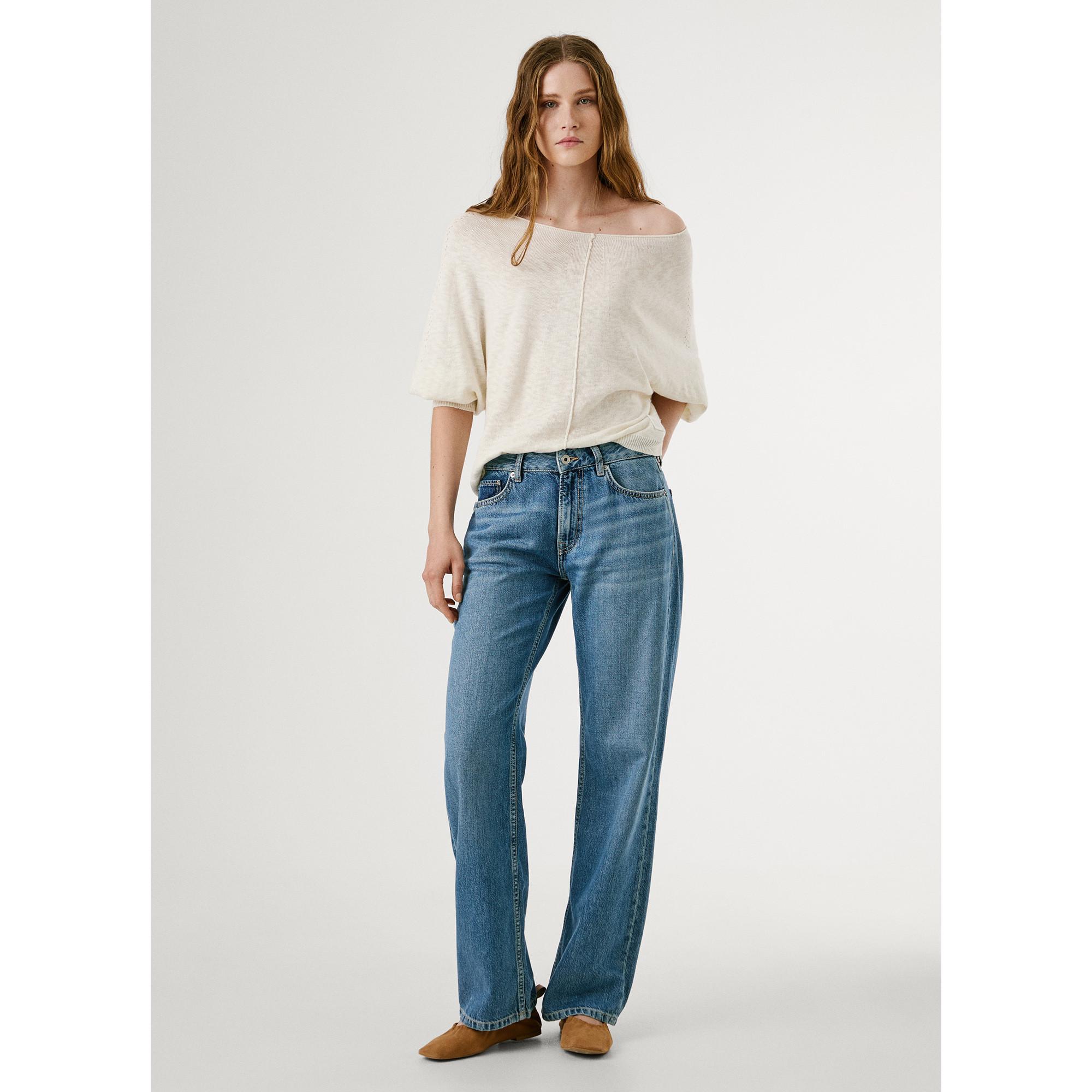 Pepe Jeans London Boyfriend Low Rise Straight Leg Jeans  