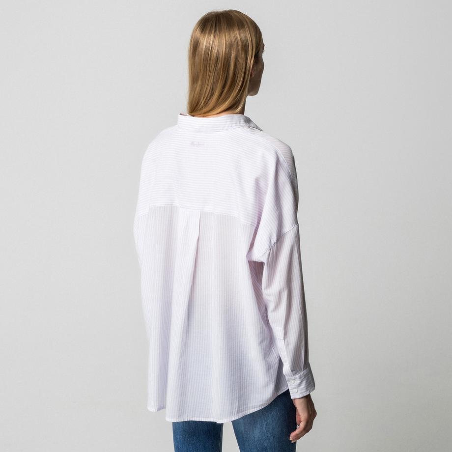 Pepe Jeans London Gestreifte Oversized Bluse  