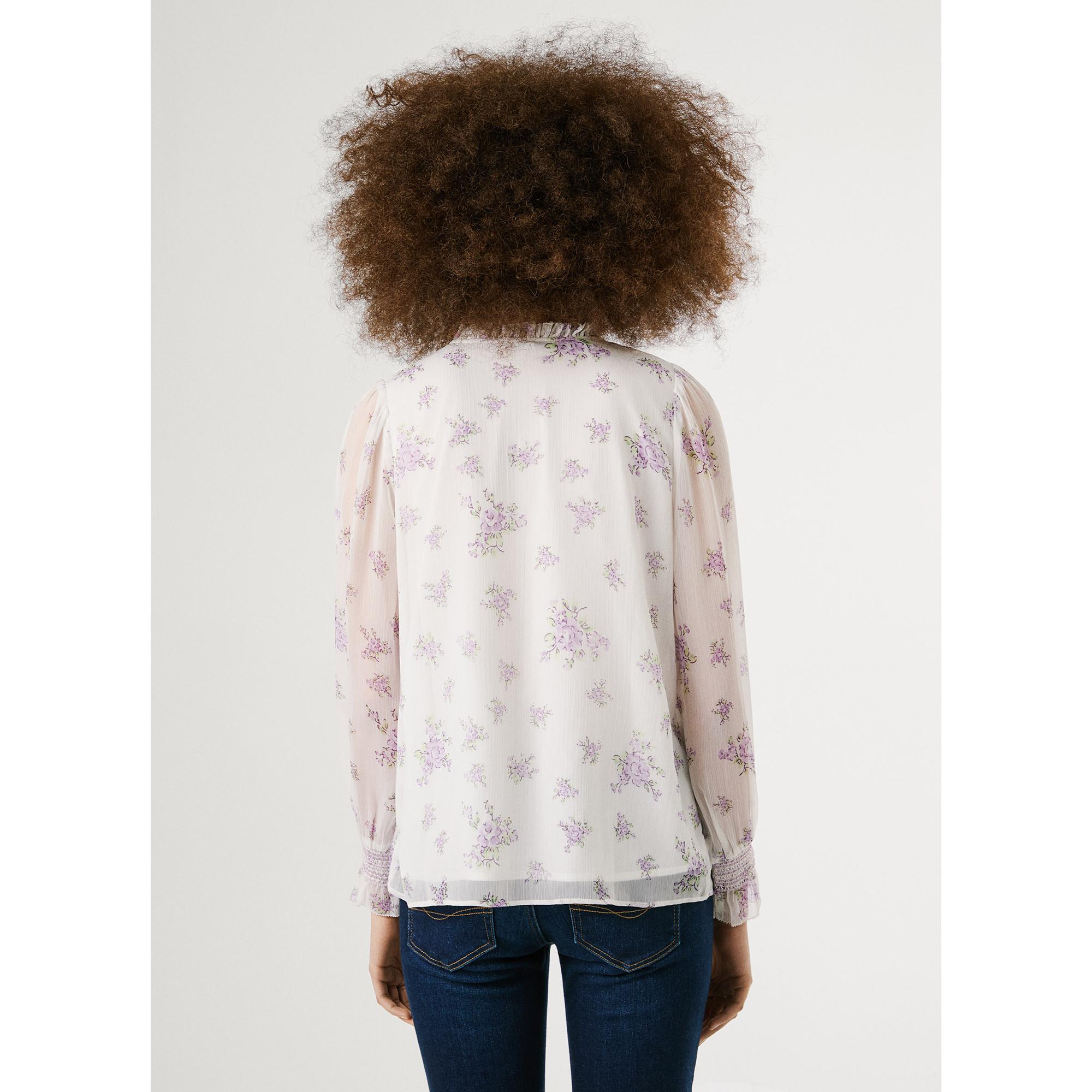 Pepe Jeans London Geblümte Langarmbluse  