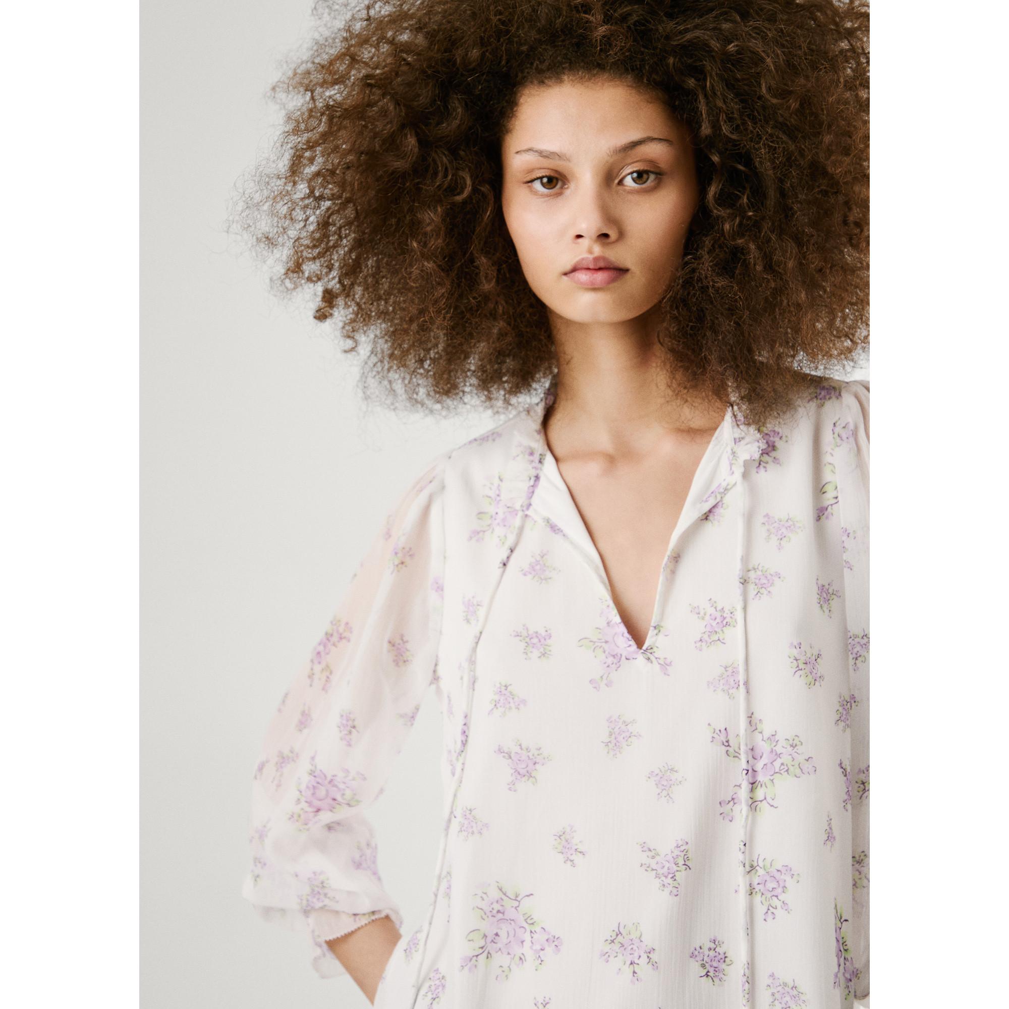 Pepe Jeans London Geblümte Langarmbluse  