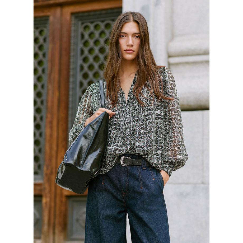 Pepe Jeans London Gemusterte Langarmbluse  