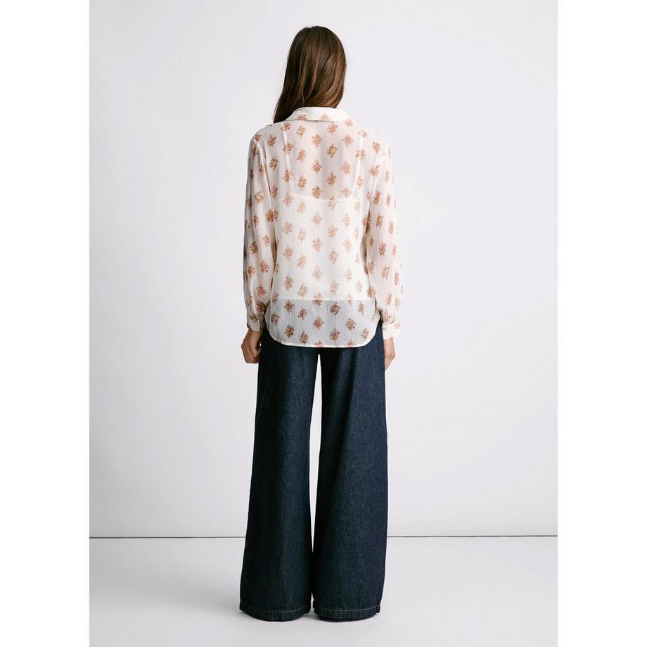 Pepe Jeans London Chemisier à motif floral avec col à nouer  