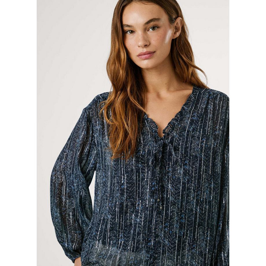 Pepe Jeans London Camicetta Fluida Maniche Lunghe  