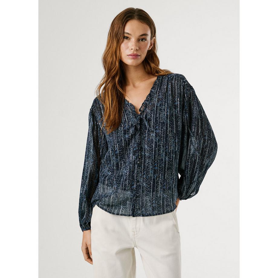 Pepe Jeans London Camicetta Fluida Maniche Lunghe  