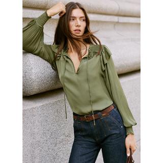 Pepe Jeans London Langarmbluse mit Smock-Details  