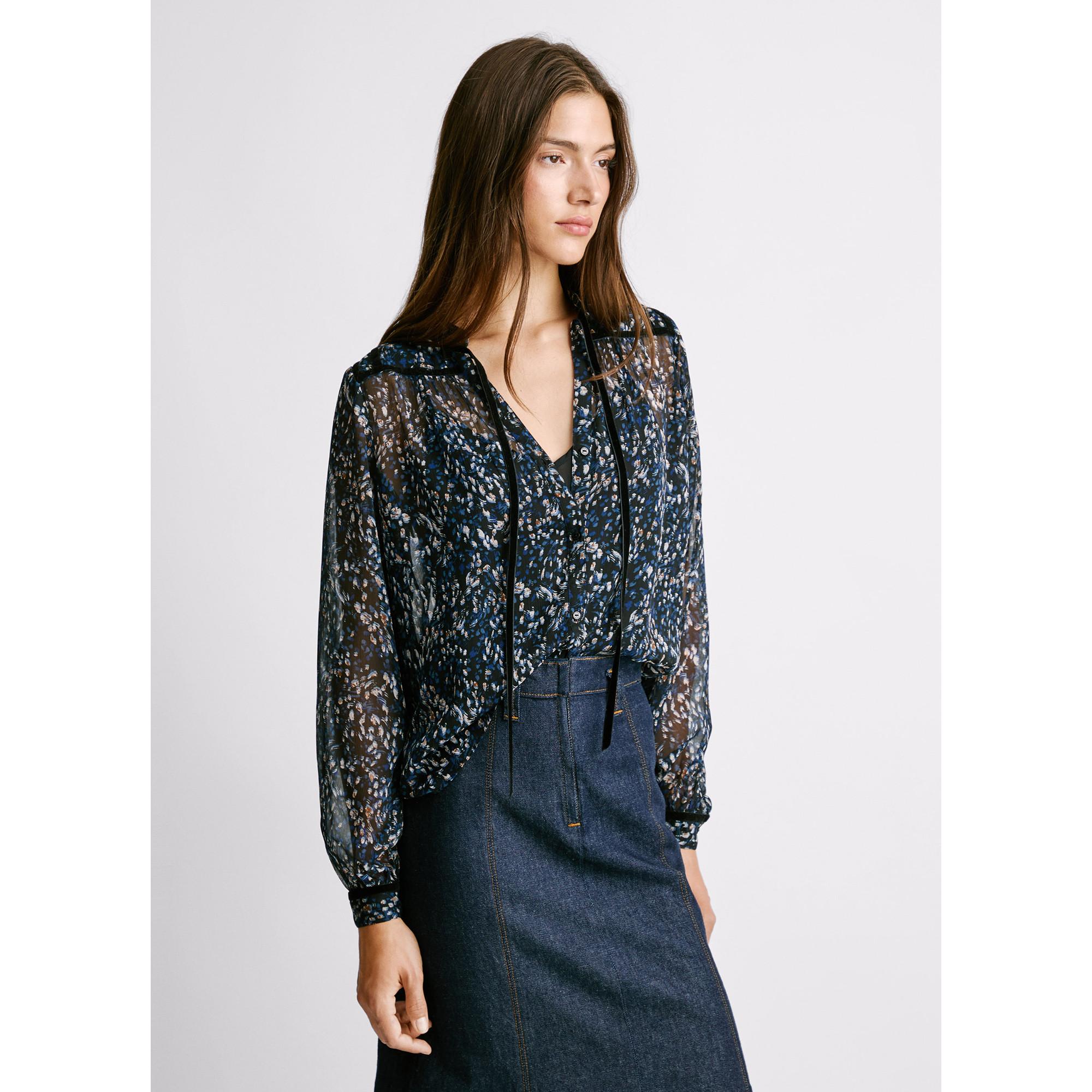 Pepe Jeans London Langarmbluse mit Stehkragen  