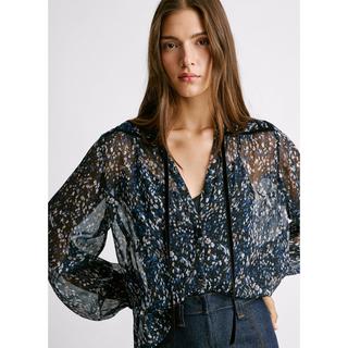 Pepe Jeans London Langarmbluse mit Stehkragen  