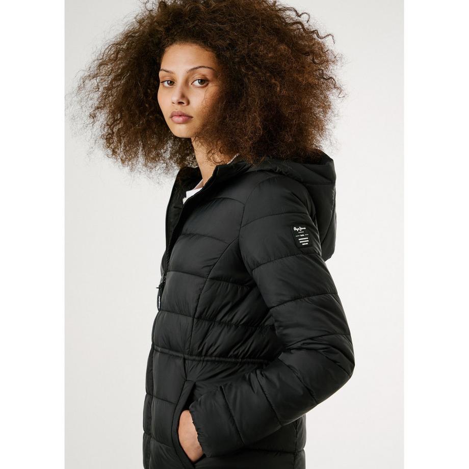 Pepe Jeans London Longue veste matelassée à capuche  
