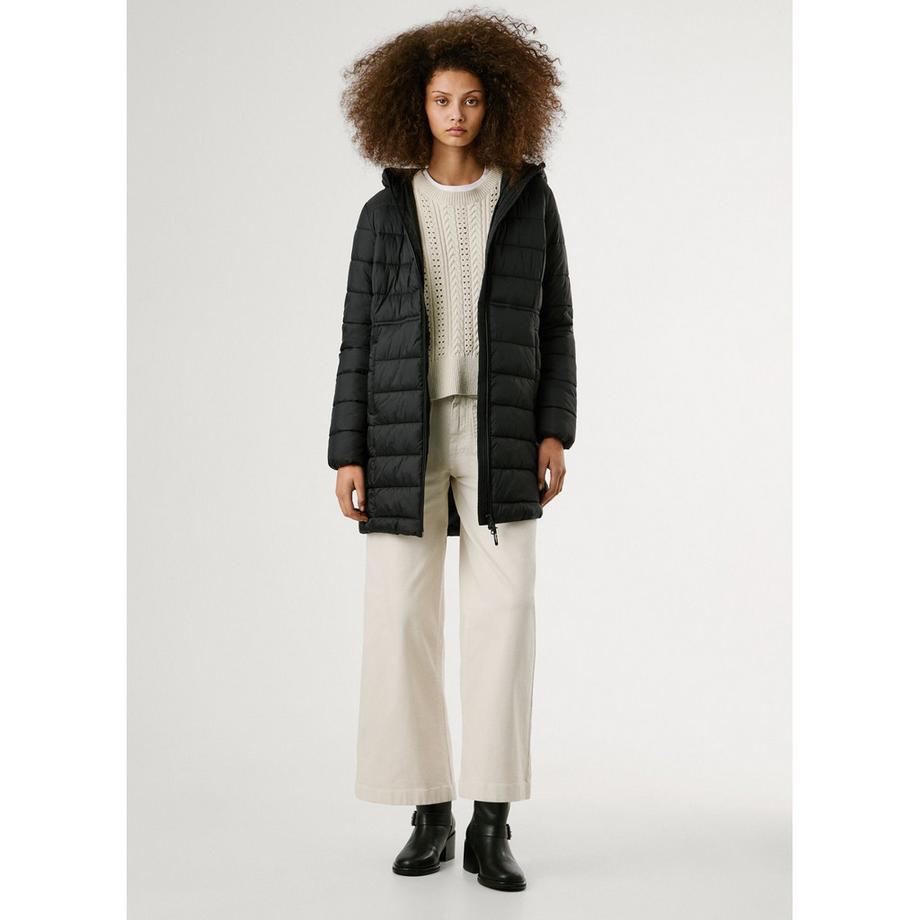 Pepe Jeans London Longue veste matelassée à capuche  