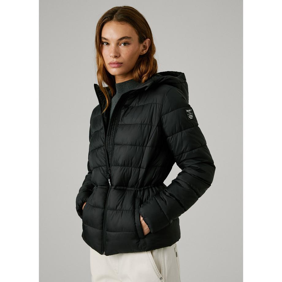 Pepe Jeans London Giacca Piumino con Cappuccio e Coulisse in Vita  