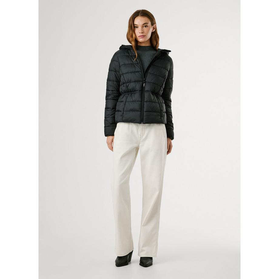 Pepe Jeans London Giacca Piumino con Cappuccio e Coulisse in Vita  