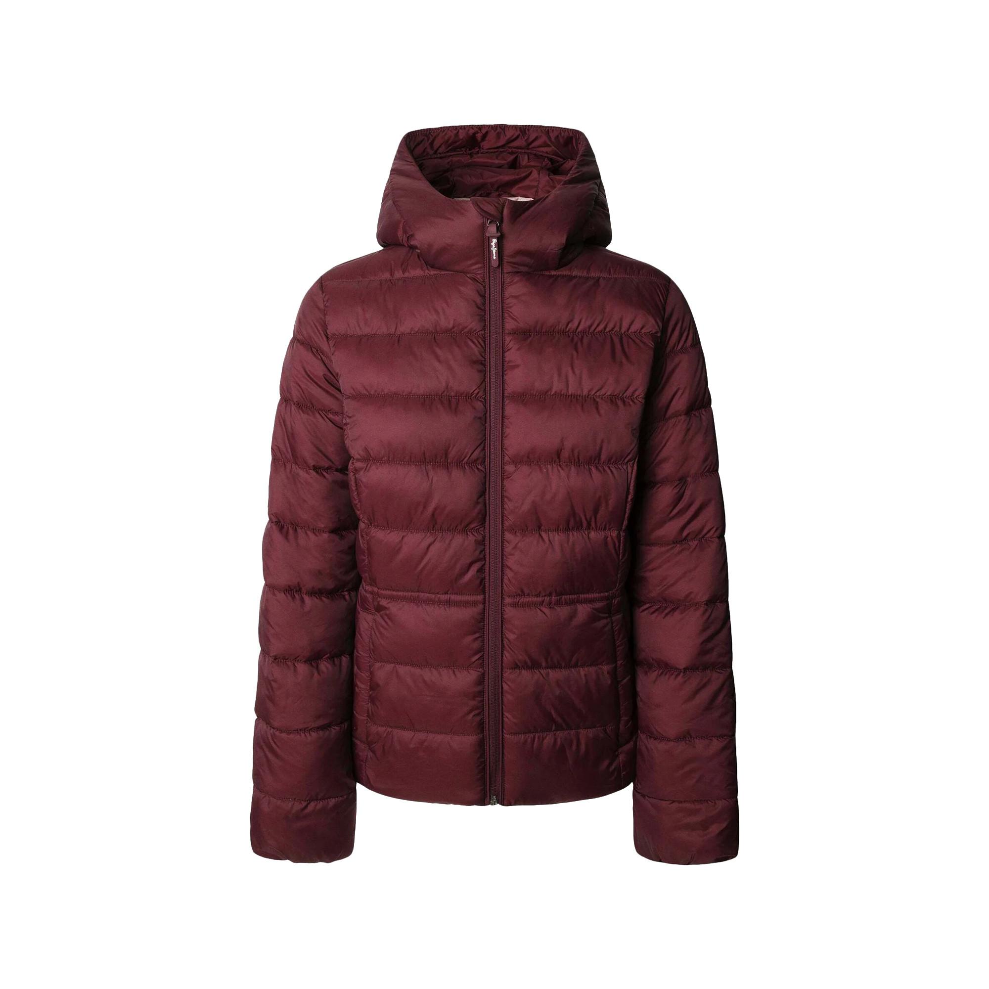 Pepe Jeans London Kapuzen Pufferjacke mit Kordelzug Taille  
