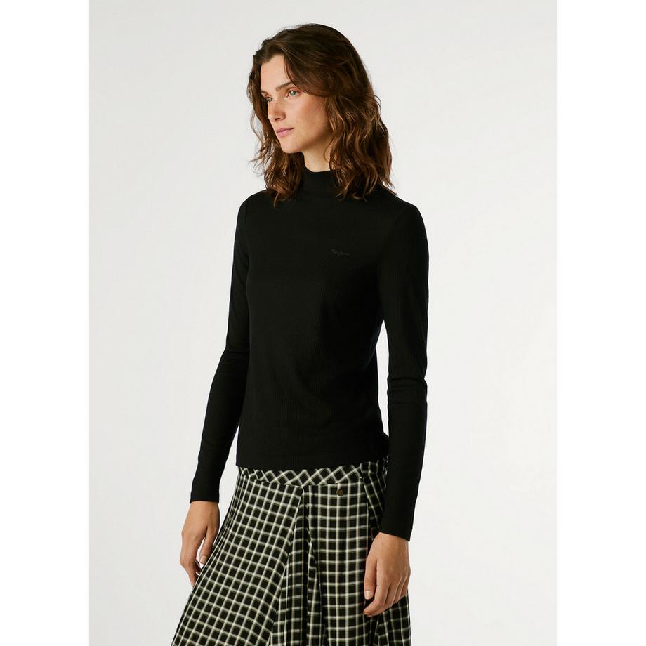 Pepe Jeans London Col Roulé Manches Longues T-Shirt Nervuré  