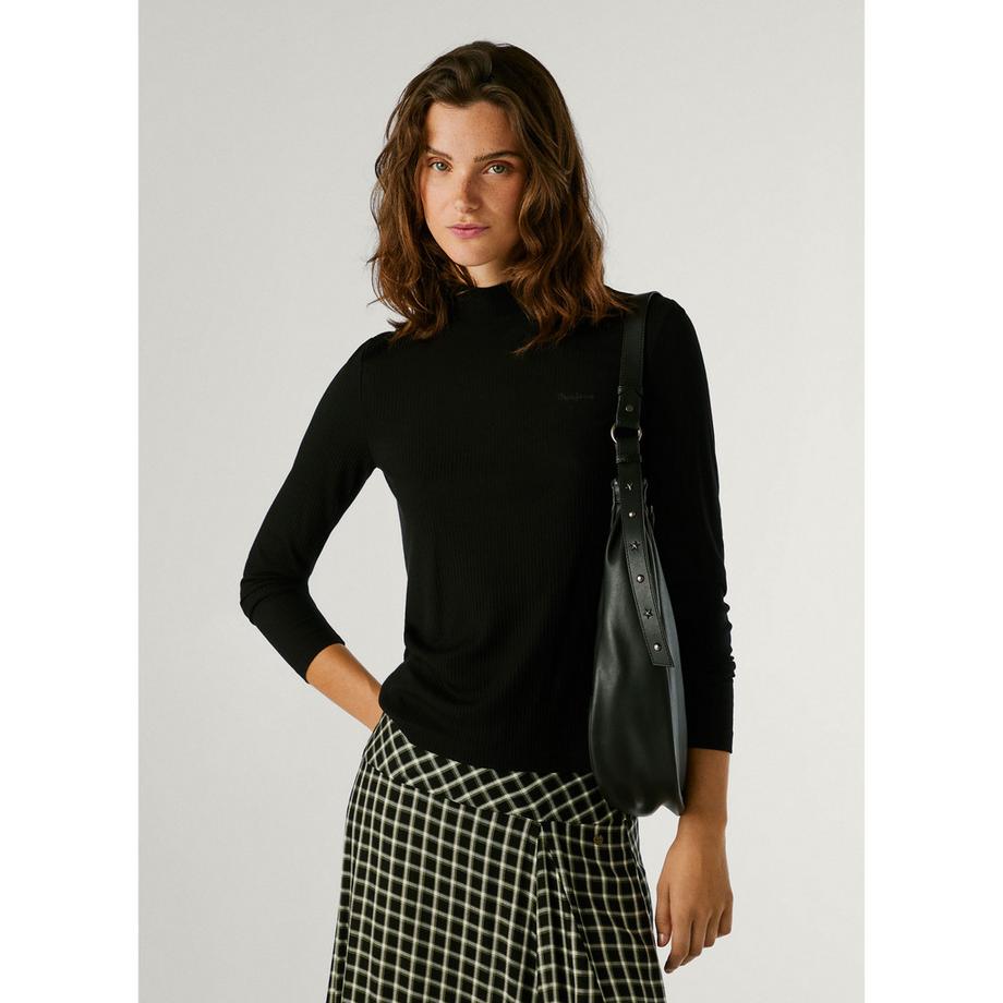 Pepe Jeans London Col Roulé Manches Longues T-Shirt Nervuré  