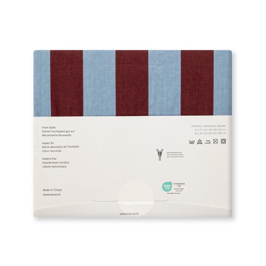 Manor Bendigo Taie d'oreiller Percale Rayée  