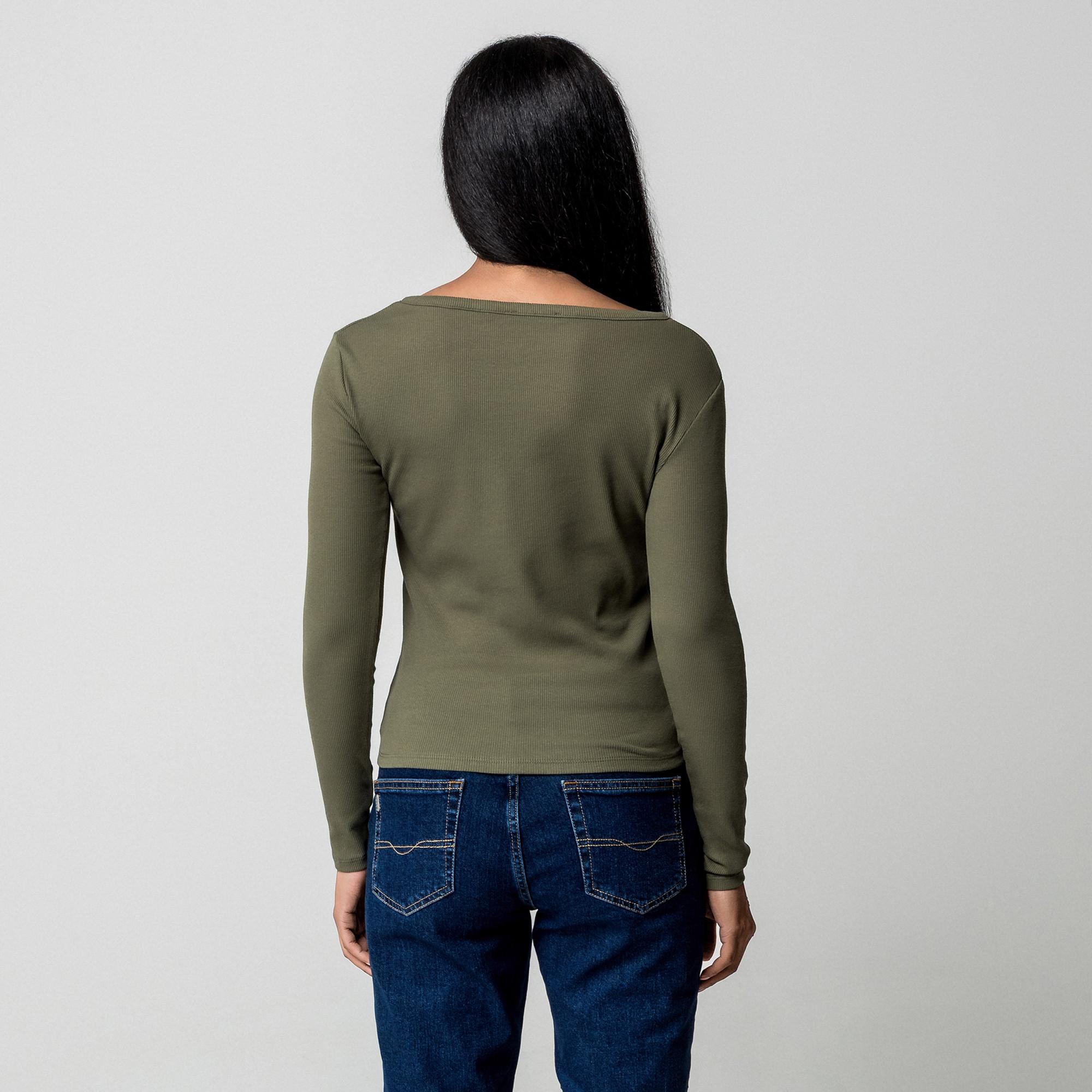 Pepe Jeans London Langarm Geripptes T-Shirt  