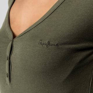 Pepe Jeans London Langarm Geripptes T-Shirt  