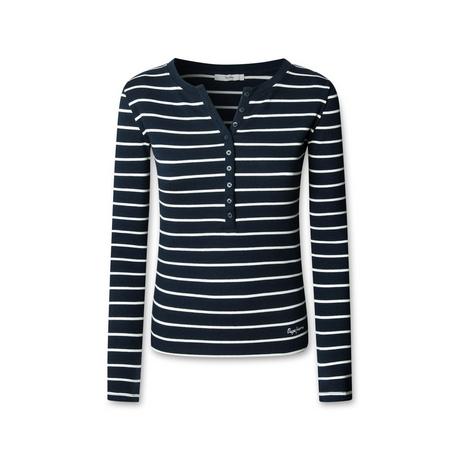 Pepe Jeans London T-shirt a righe maniche lunghe slim fit  