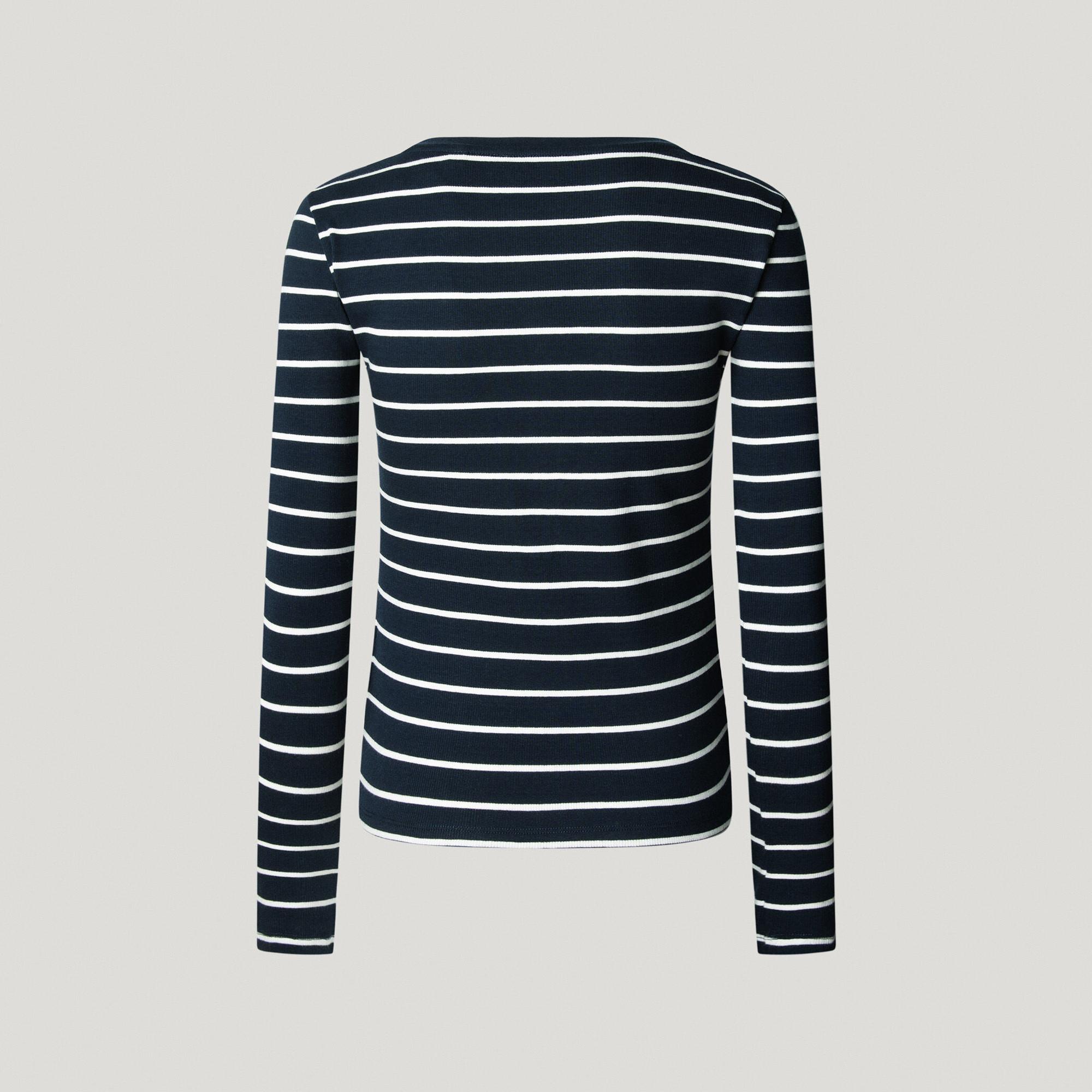 Pepe Jeans London T-shirt a righe maniche lunghe slim fit  