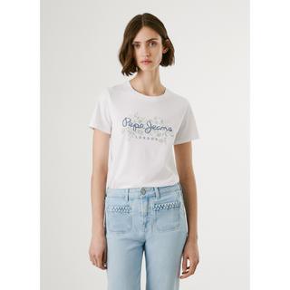 Pepe Jeans London T-Shirt mit floralem Logo-Print  