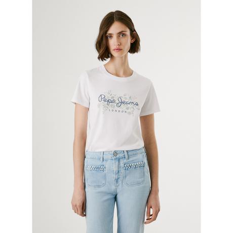 Pepe Jeans London T-Shirt mit floralem Logo-Print  