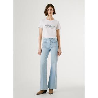 Pepe Jeans London T-Shirt mit floralem Logo-Print  