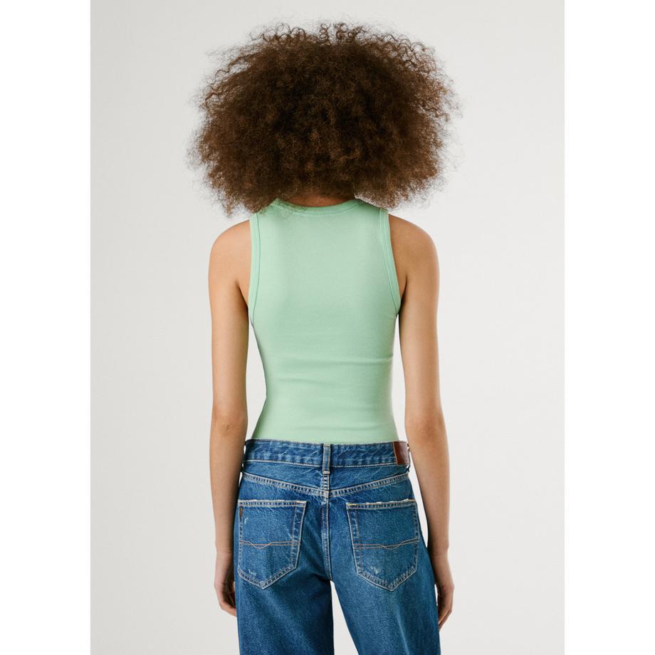 Pepe Jeans London T-shirt a costine senza maniche  
